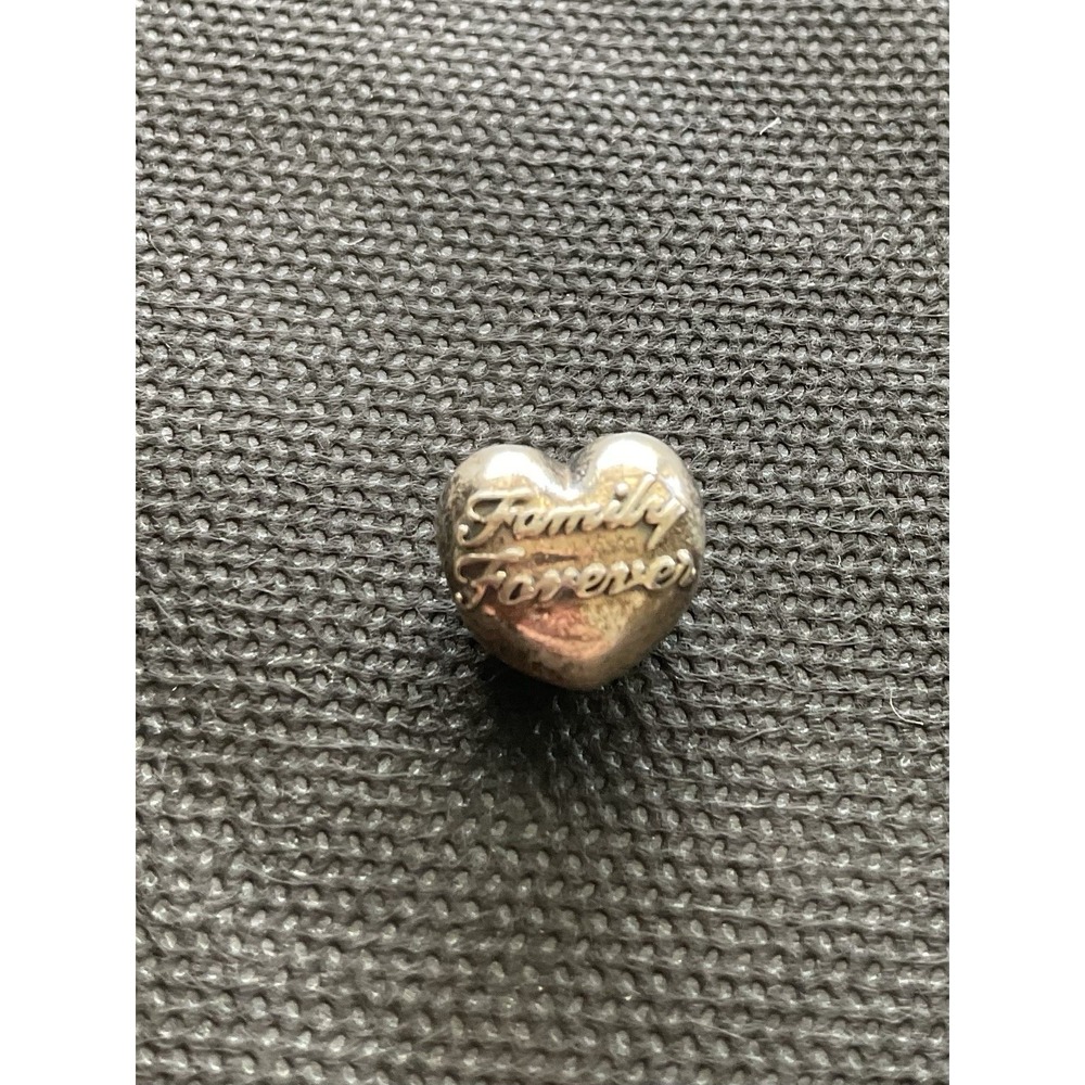 Pandora ALE 925 Sterling Silver Family Forever Heart Shape Clip Charm